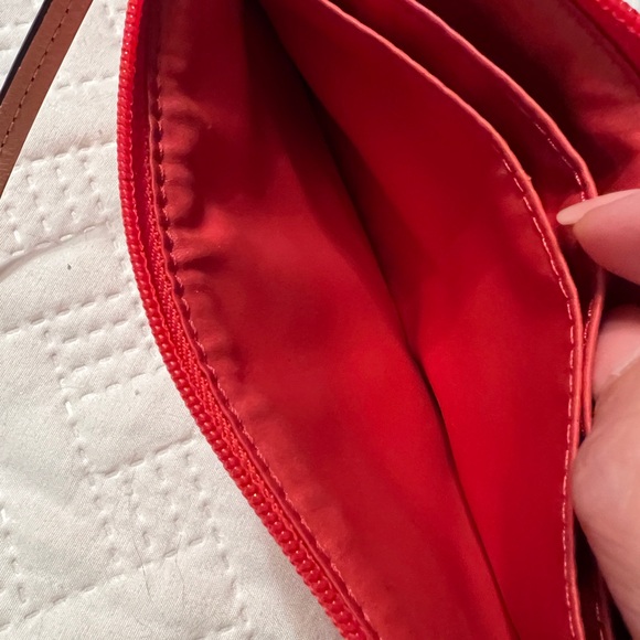 Coach Signature Print Red and Pink Wristlet - Picture 7 of 13